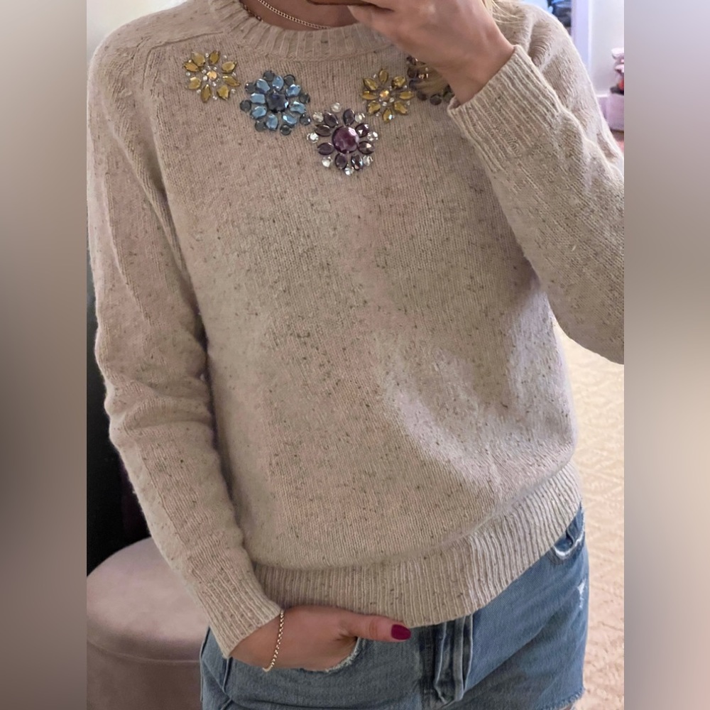 J. Crew embellished sweater